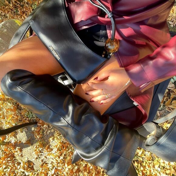 Black fold over boots - Picture 5 of 10